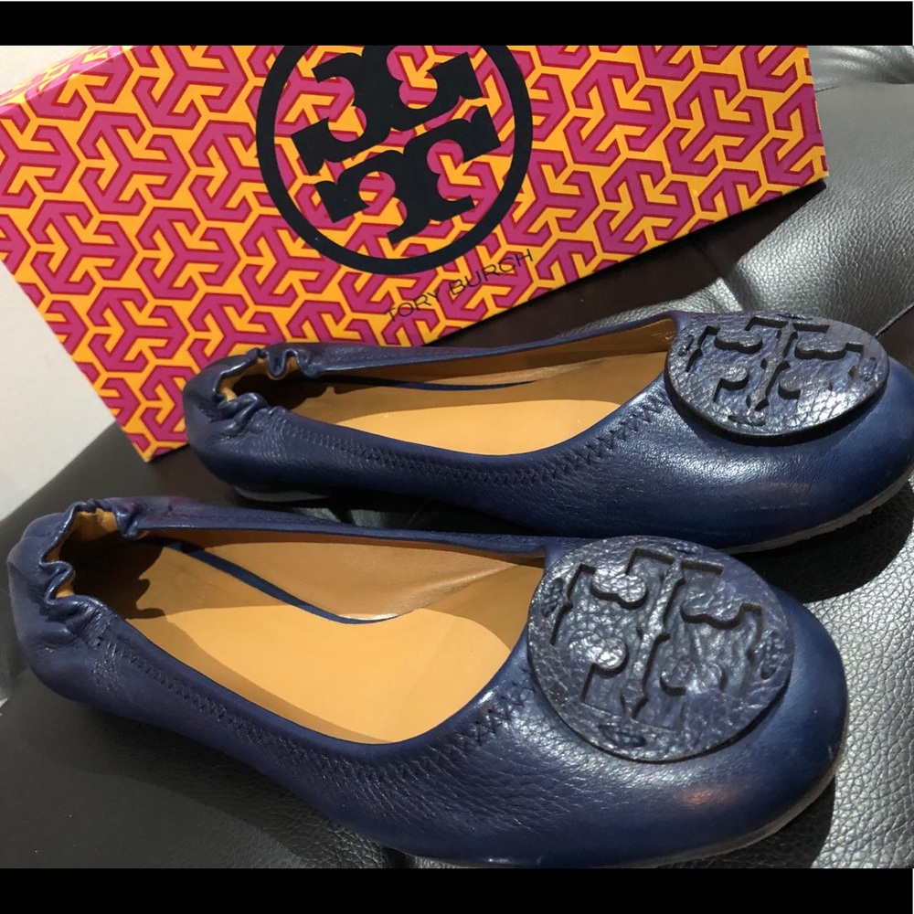 Tory Burch Reva Flats in Royal Blue - Picture 5 of 8